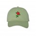 RED ROSE STEM Dad Hat Embroidered Rose Baseball Cap Hat  Many Colors Available   eb-03576561